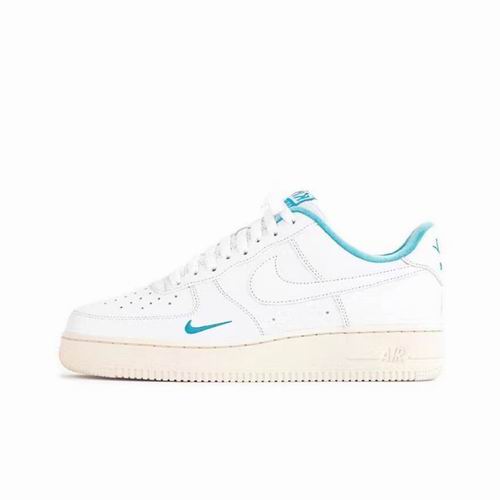 Cheap Nike Air Force 1 White Blue Shoes Men and Women-88